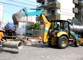 Manutenções preventivas reforçam eficiência do sistema de drenagem de Praia Grande